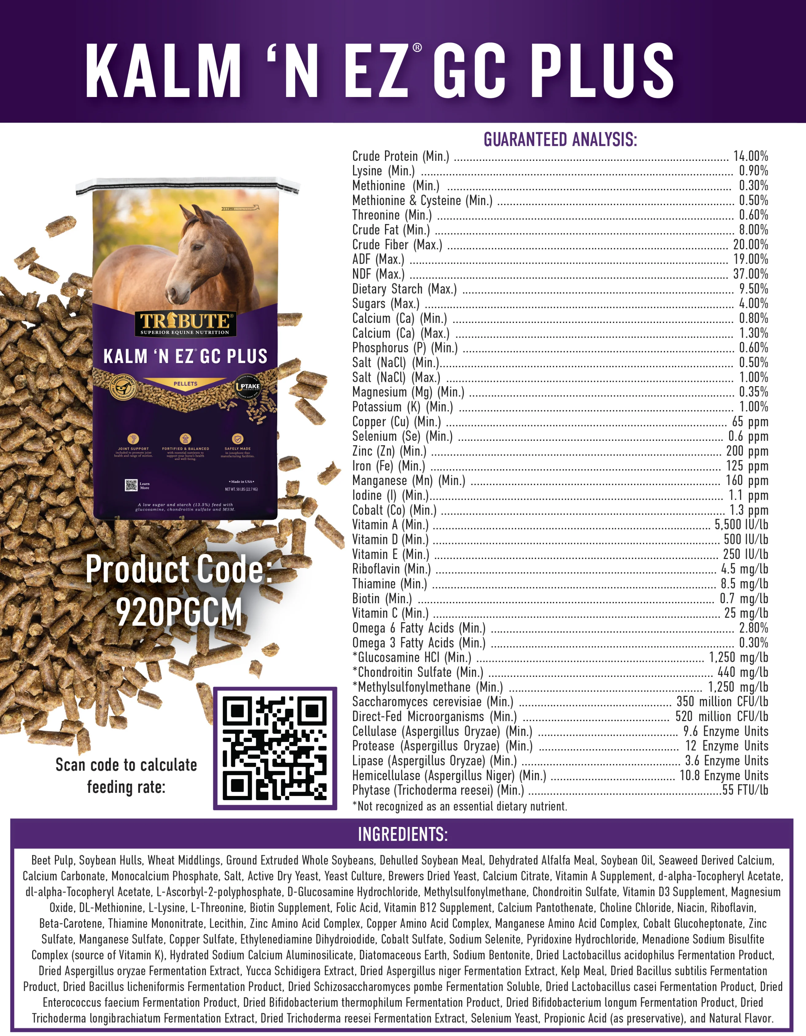 Kalm 'N EZ® GC Plus, Low NSC Feed with Joint Support - Image 4