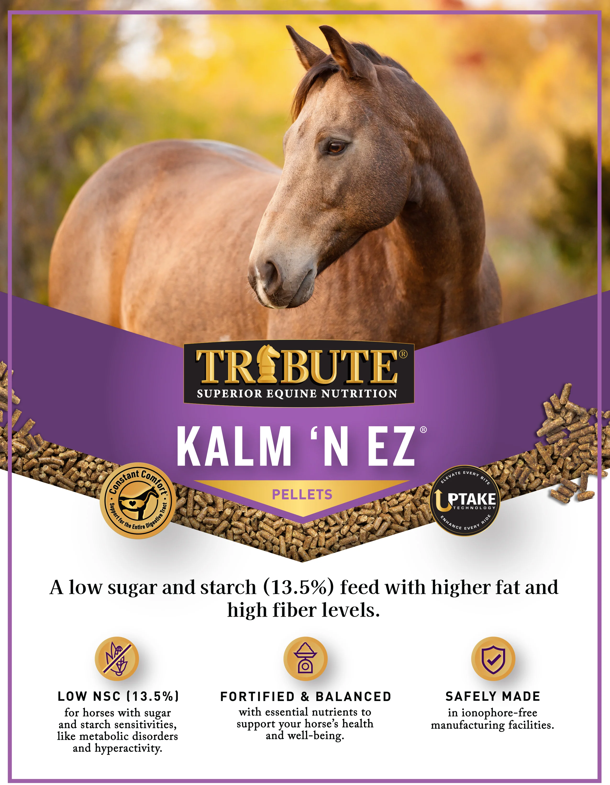 Kalm 'N EZ® Pellet, Low NSC Feed - Image 3