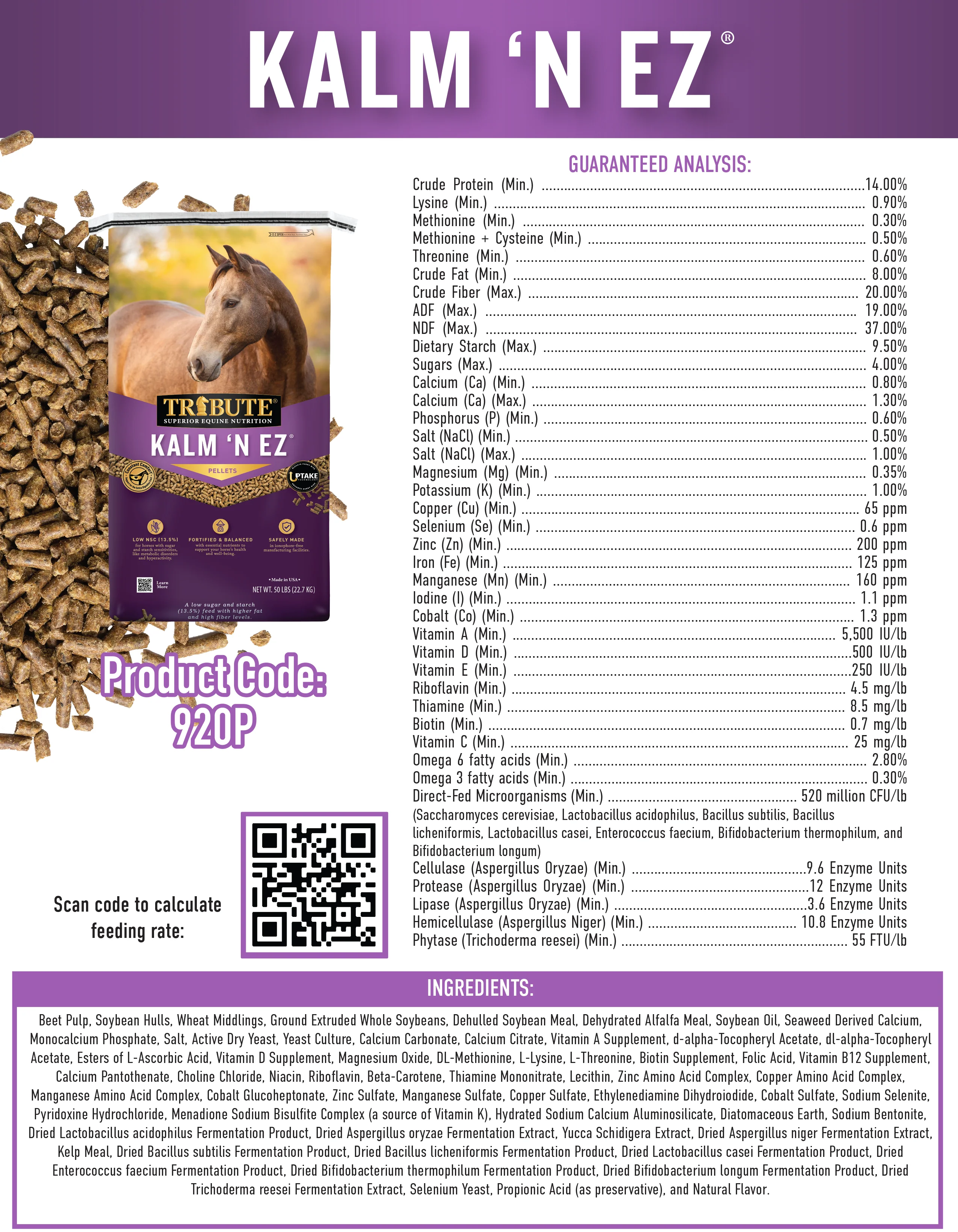 Kalm 'N EZ® Pellet, Low NSC Feed - Image 4