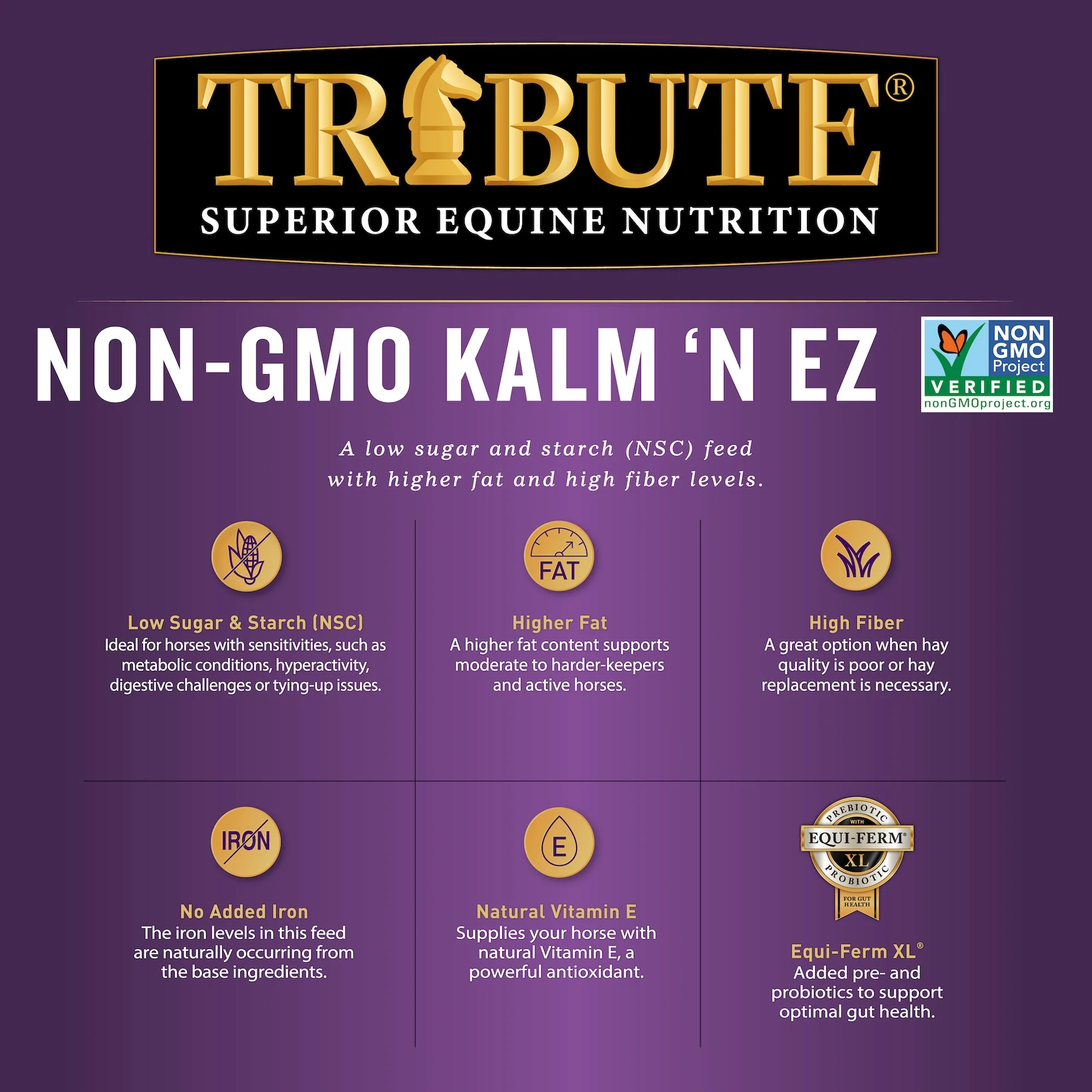 Kalm 'N EZ® Pellet (non-GMO), Low NSC Feed - Image 3