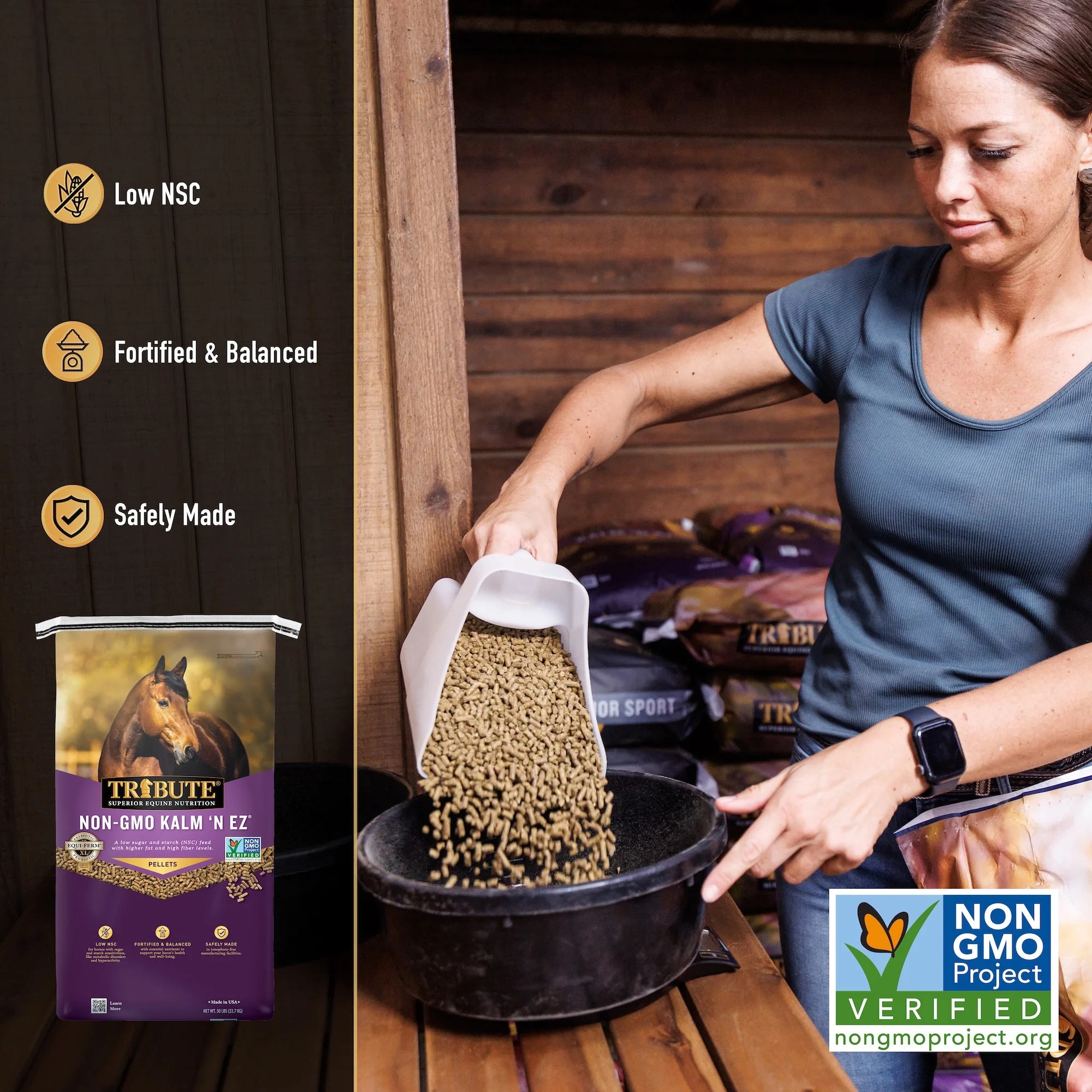 Kalm 'N EZ® Pellet (non-GMO), Low NSC Feed - Image 5