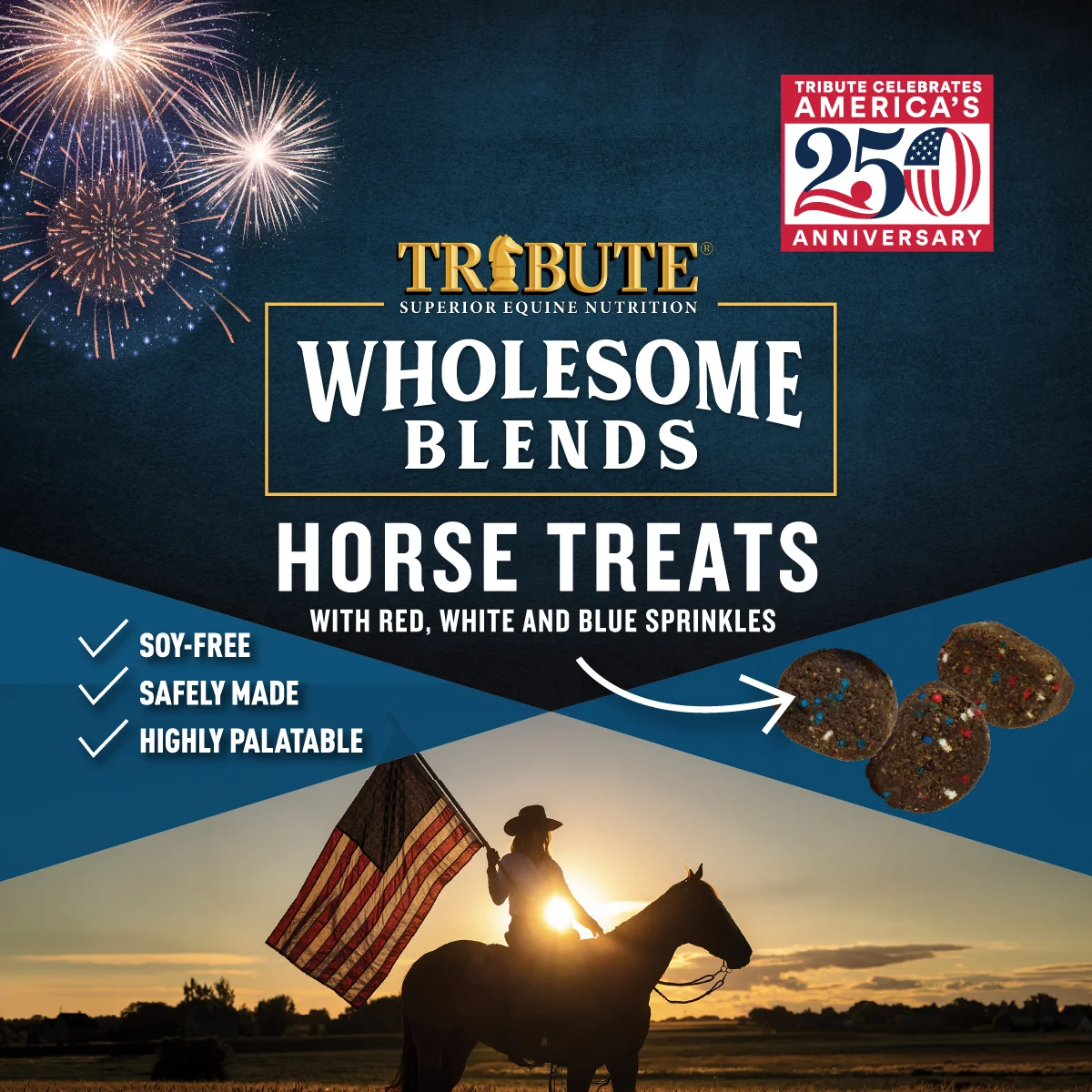 Patriotic Sprinkle Wholesome Blends® Horse Treats - Image 3