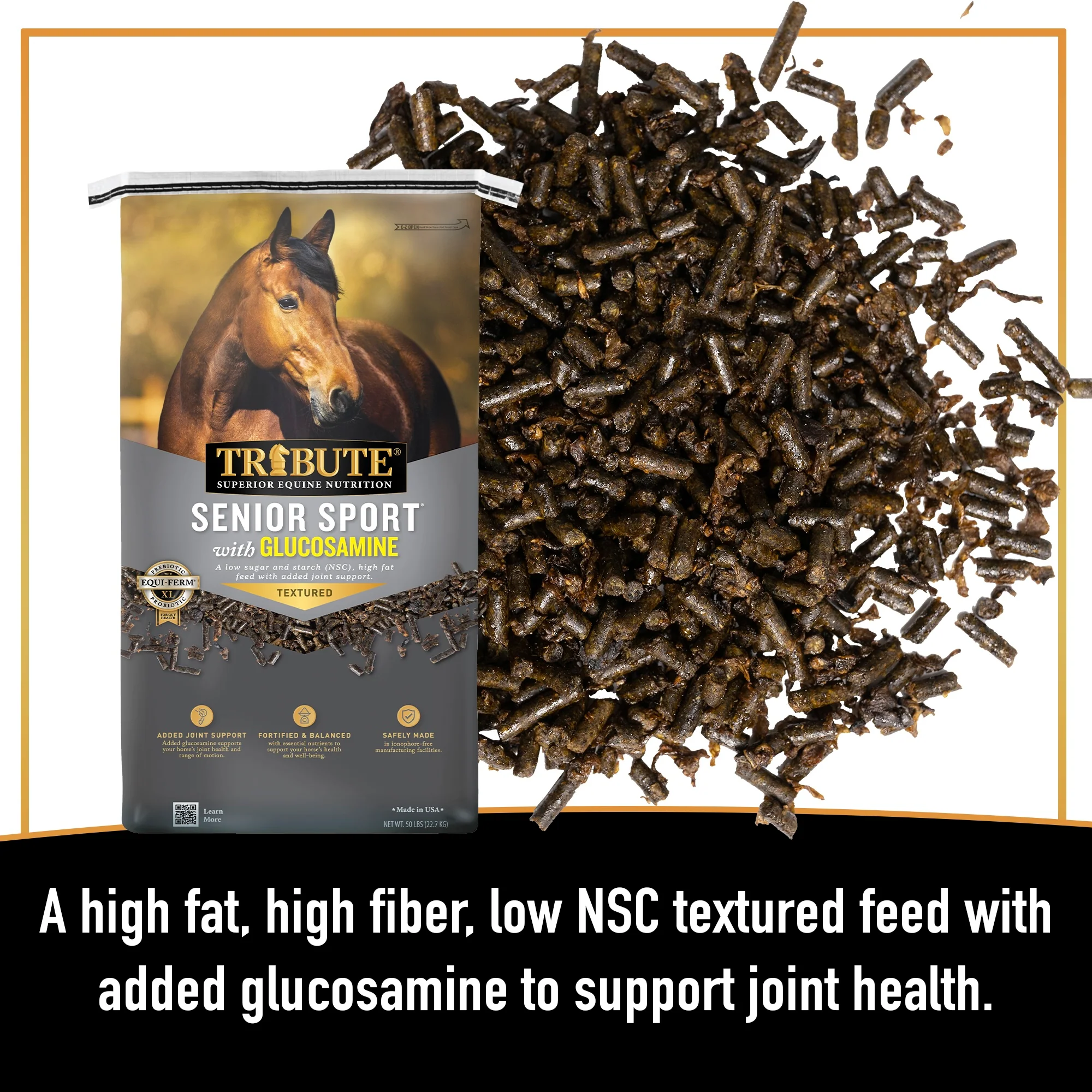 Senior Sport® with Glucosamine, Textured High Fat Horse Feed - Image 3
