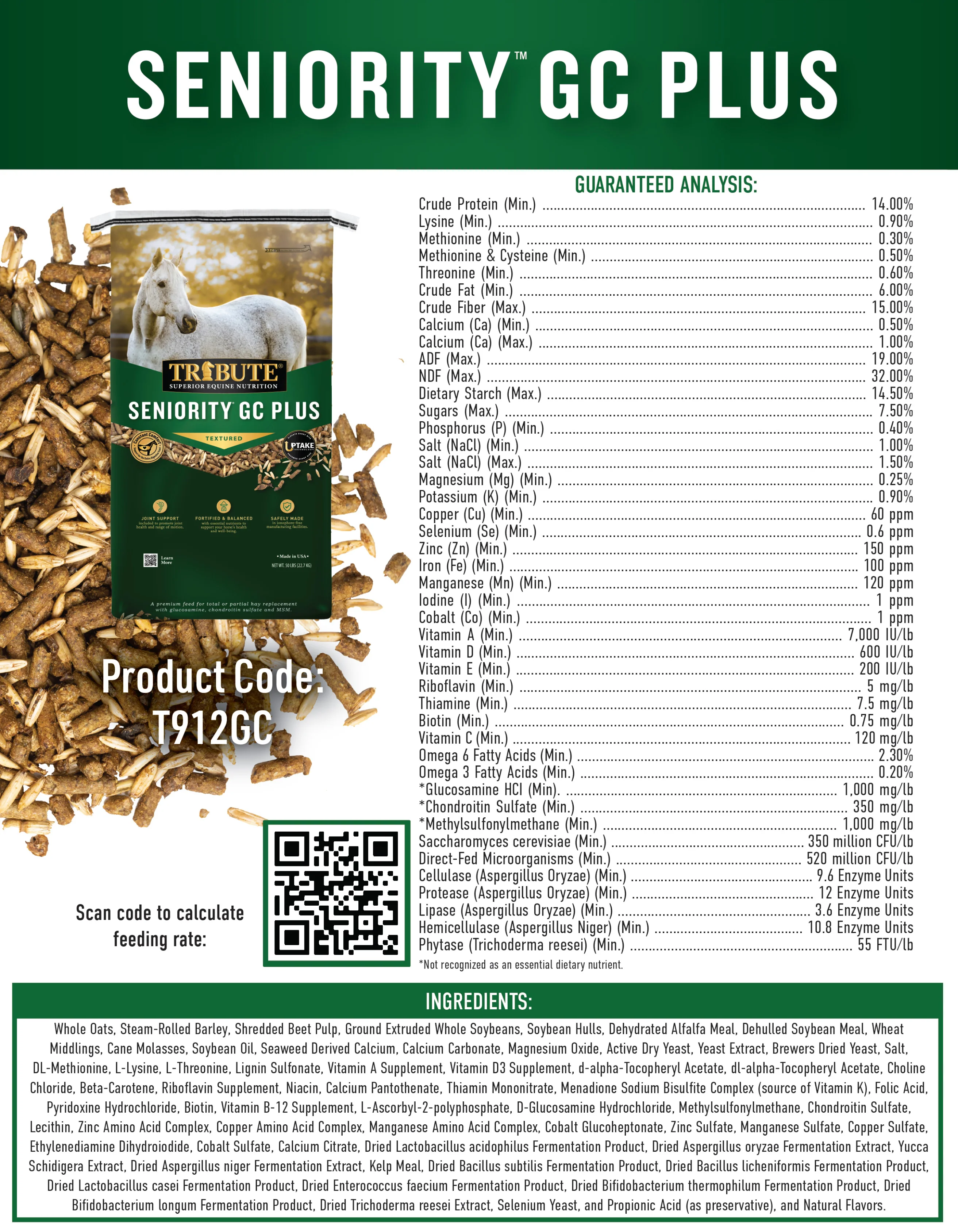 Seniority® GC Plus Horse Feed, Textured, Hay Replacement Feed with Joint Support - Image 4