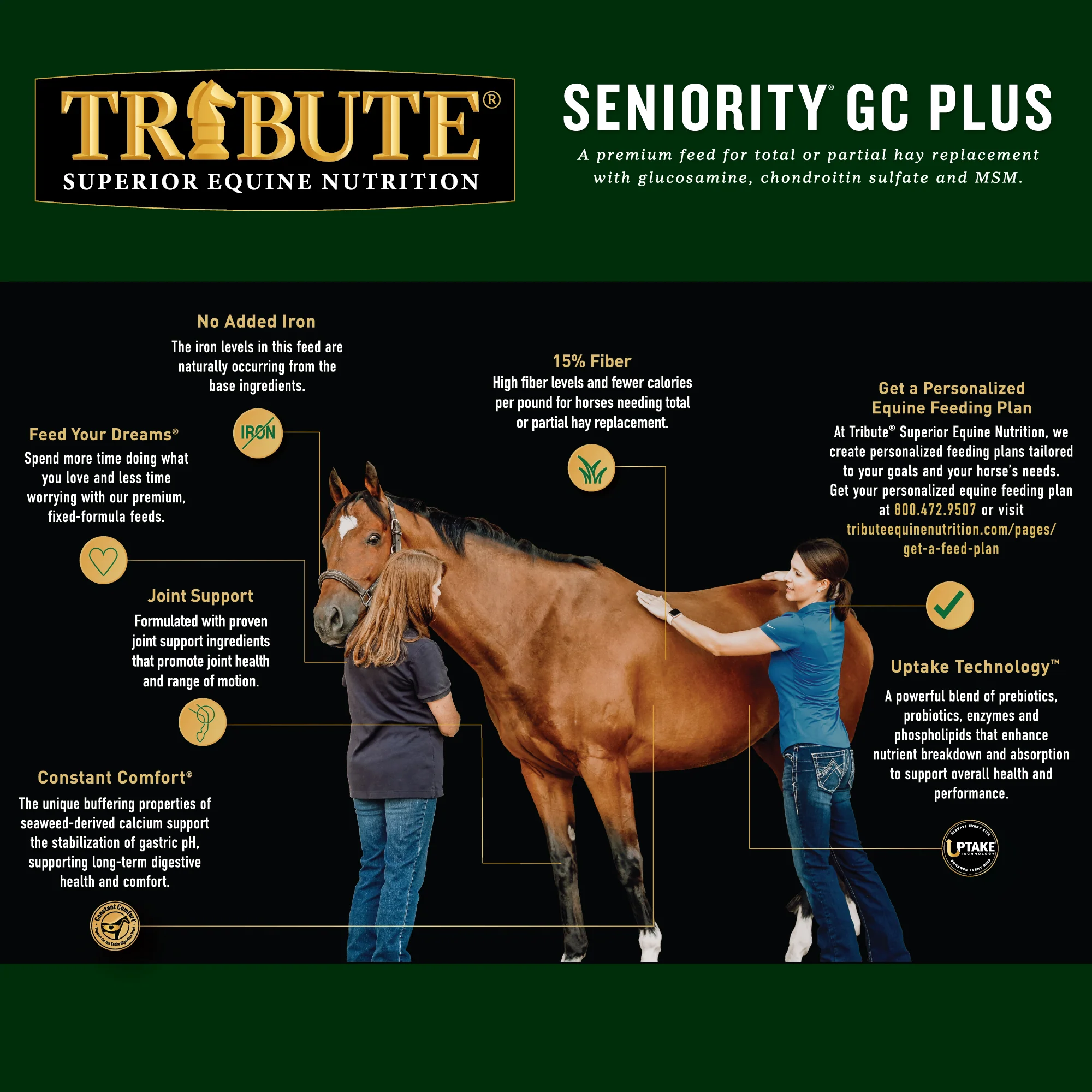 Seniority® GC Plus Horse Feed, Textured, Hay Replacement Feed with Joint Support - Image 7