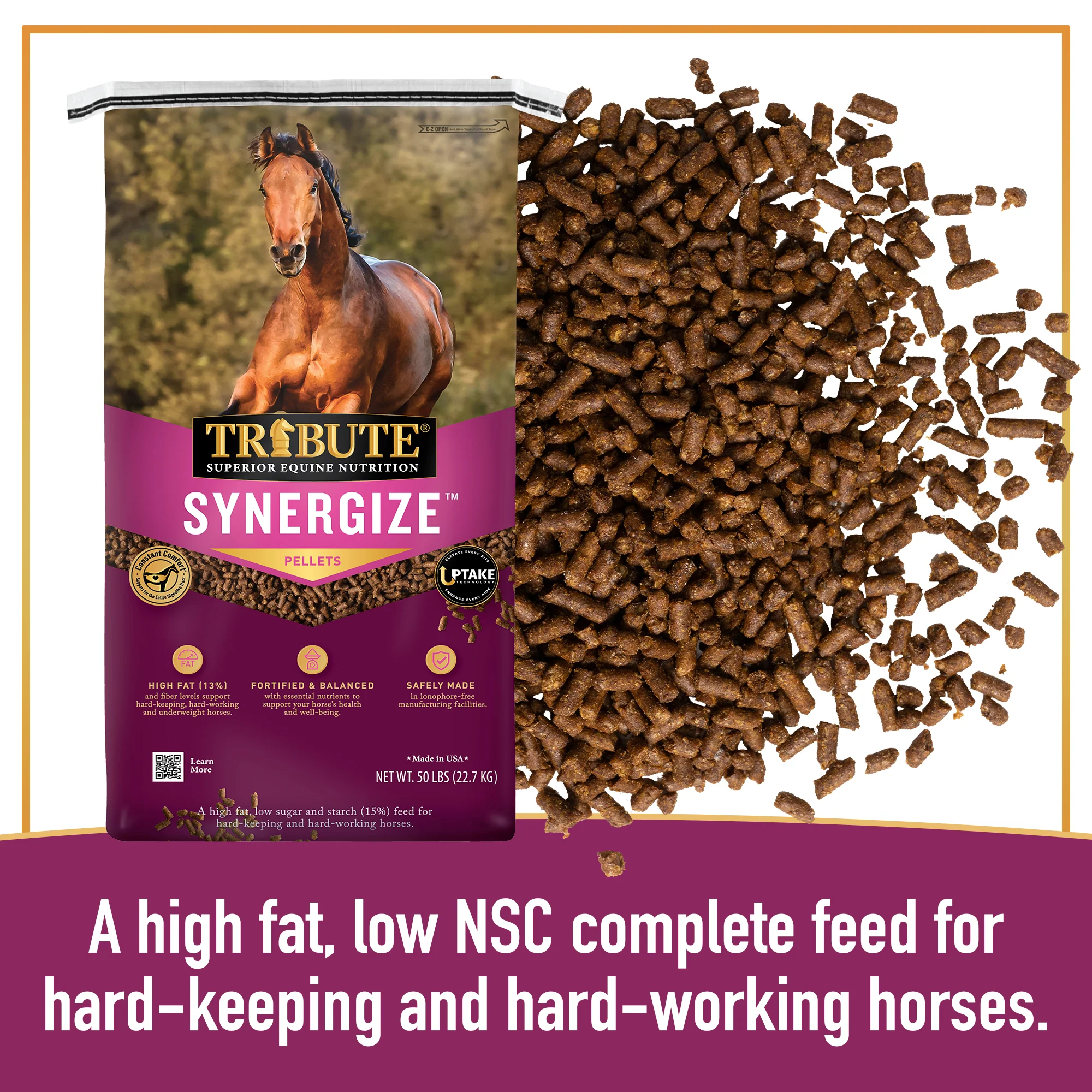 Synergize®, Low NSC, High Fat Pelleted Horse Feed - Image 6