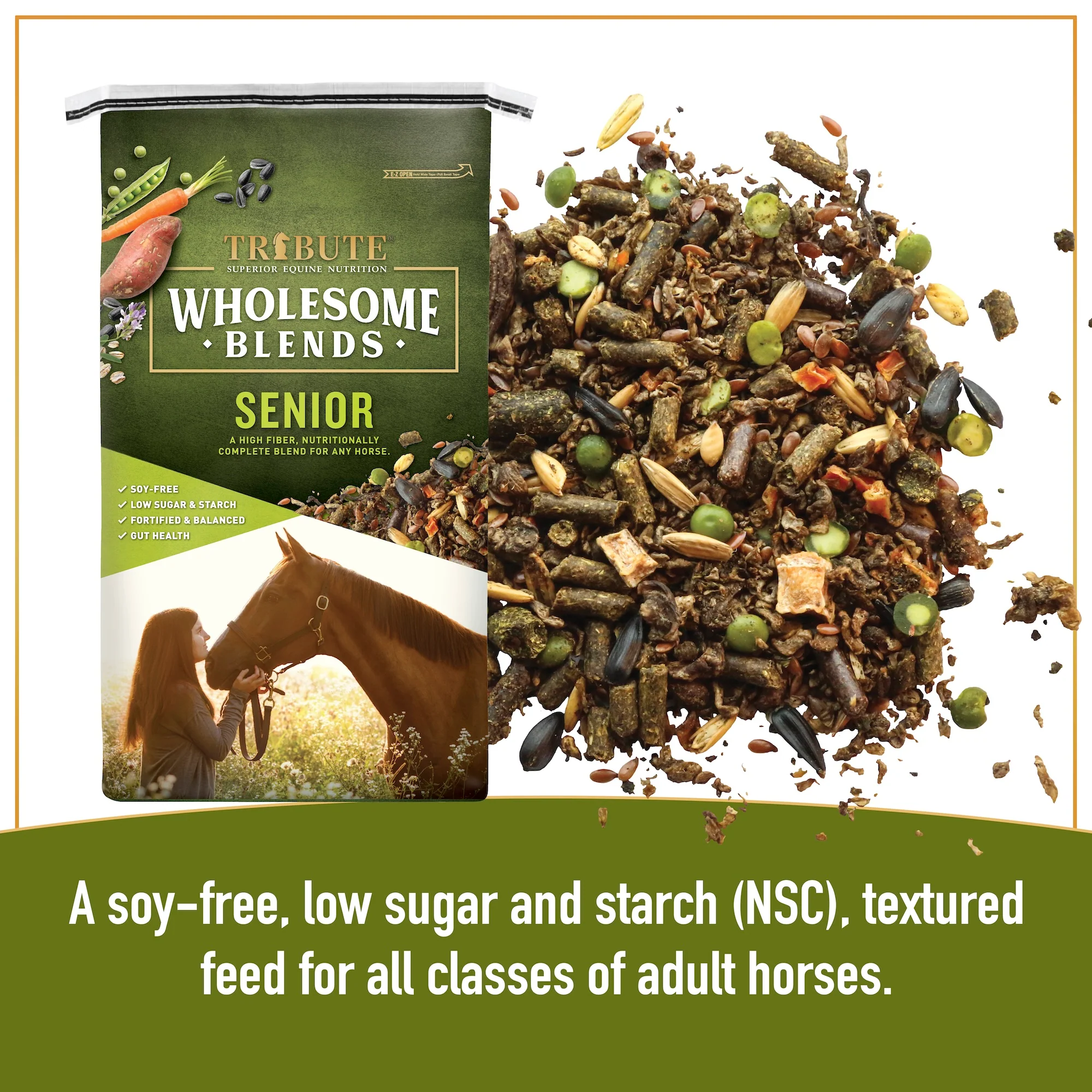 Wholesome Blends® Senior, Soy-Free, Textured, Low NSC Feed - Image 4